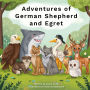 Adventures of German Shepherd and Egret
