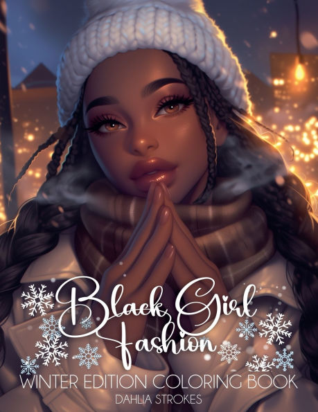 Black Girl Fashion Winter Coloring Book
