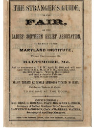 Title: The Stranger's Guide, To The Fair Of The Ladies' Southern Relief Association ... 1866, Author: Phillip Buice Anglin