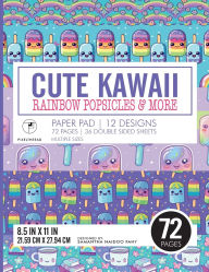Title: RAINBOW POPSICLES Scrapbook Paper Pad Pack Popsicles Kawaii Scrapbooking Supplies, Cute Kawaii Pattern Papers Pad Pack, Author: Pixelthread Press