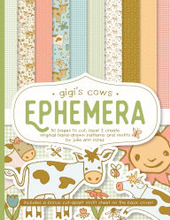 Title: Gigi's Cows Ephemera Book: 50 double-sided pages of hand-drawn scrapbook paper and cut-apart illustrations, Author: Julie Ann Lopez