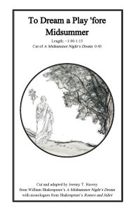 Title: To Dream a Play 'fore Midsummer, Author: Jeremy T. Havery