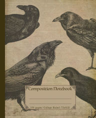 Title: Composition Notebook. Raven Gothic: Vintage style aesthetic journal featuring crow. Dark gothic design theme., Author: Mad Hatter Stationeries