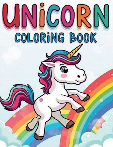 Unicorn Coloring Book For Kids Ages 4-8 Volume 2: Color by letter area