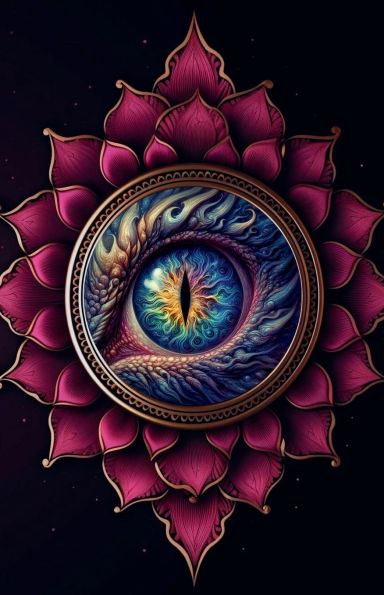 Dragon Eye in Red Lotus, Lined Journal