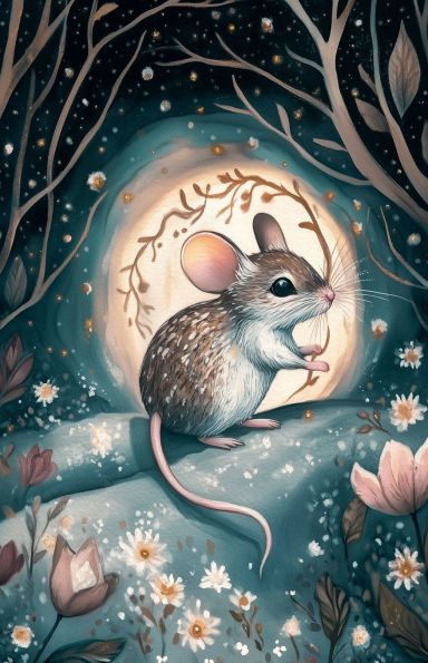 Nighttime Mouse, Lined Journal