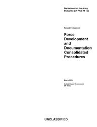Title: Department of the Army Pamphlet DA PAM 71-32 Force Development and Documentation Consolidated Procedures March 2025, Author: United States Government Us Army
