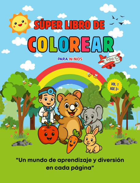 Sï¿½per Libro de Colorear para niï¿½os: 