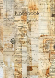 Title: Tattered Paperwork 7 by 10  110 Page Notebook, Author: Eileen Eckendorf