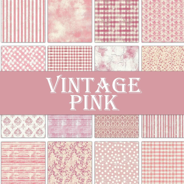 Vintage Pink Patterns: Scrapbook Paper Pad