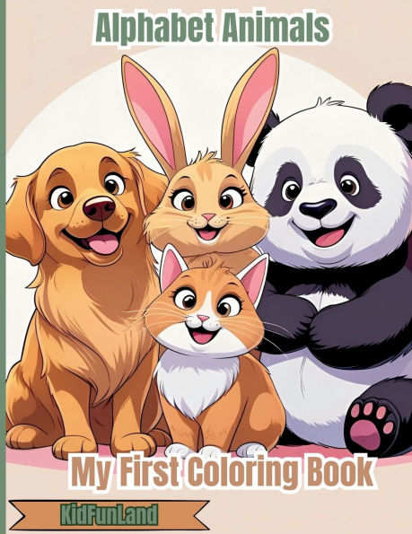 Alphabet Animals Coloring Book: A Fun A-To-Z Learning Adventure for Kids Ages 3-7: