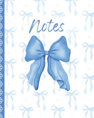 Title: Cute Blue Bows Coquette Aesthetic College Rule Composition Notebook (8