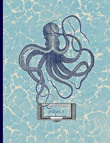 OCTOPUS: 8.5x11 blank lined journal : 200 pages