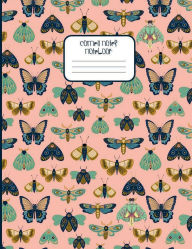 Title: Cornell Notes Notebook - Butterfly and Luna Moth Pattern Print: Wide Ruled Lined Cornell Paper Journal for College & University Science Students Large Size Record Book, Author: Creative School Supplies