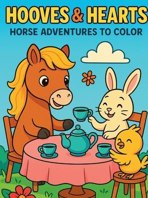 "Hooves & Hearts: Horse Adventures to Color":
