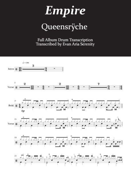 Queensryche - Empire (Full Album Drum Transcription)