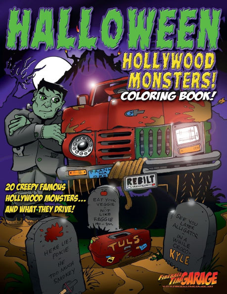 HALLOWEEN HOLLYWOOD MONSTERS Coloring Book