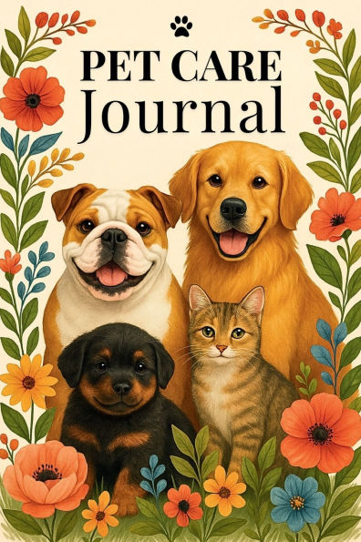 Pet Care Journal: Track Your Pet's Vaccine Records, Symptoms, Vet Appointments, Diet, and More