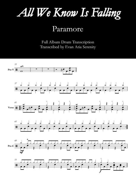 Paramore - All We Know Is Falling (Full Album Drum Transcription)