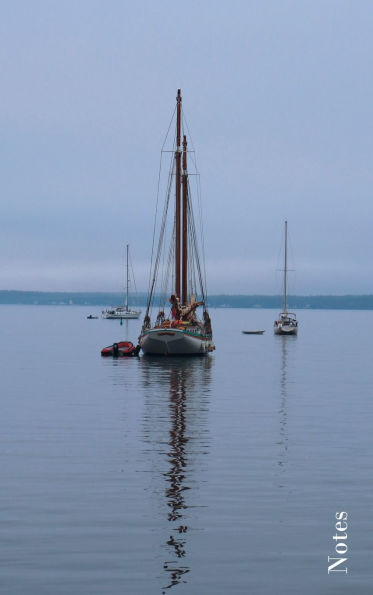 Silent Sailboat Hard-bound Blank Notebook