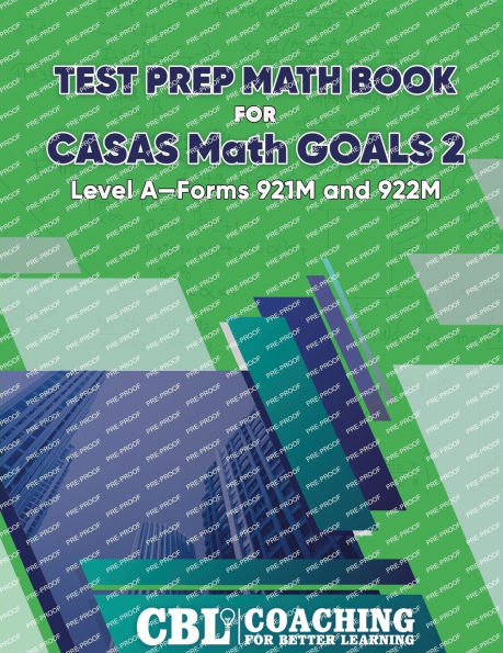Test Prep Math Book for CASAS GOALS 2 Level A-Forms 921M and 922M