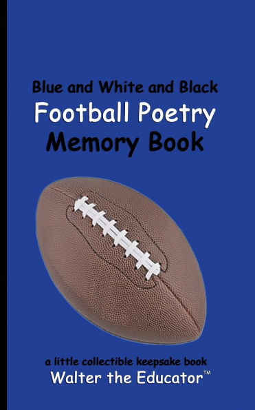 and White and Football Poetry Memory Book