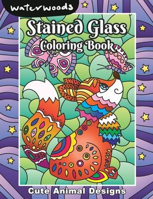 Stained Glass Coloring Book - Cute Animals Designs