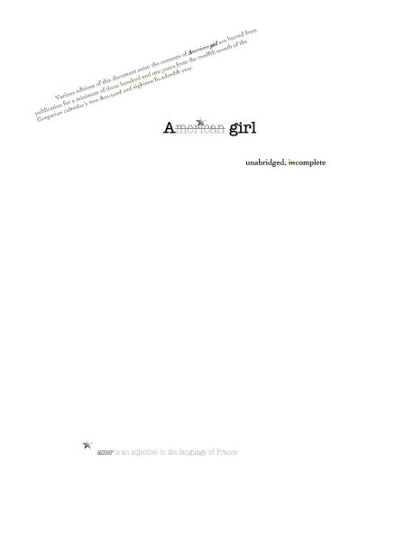 A------- girl (unabridged, --complete)