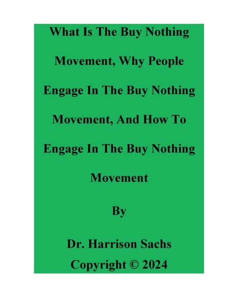 What Is The Buy Nothing Movement And Why People Engage