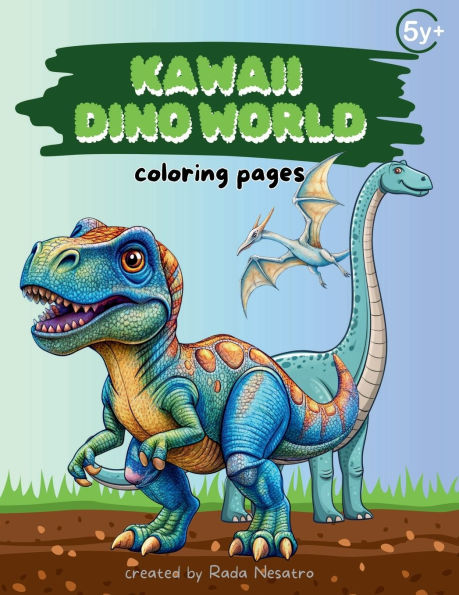 Kawaii Dino World: Coloring Pages