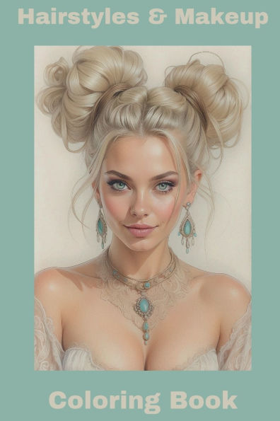 Bold Bohemian Makeup & Hairstyles Mini Coloring Book
