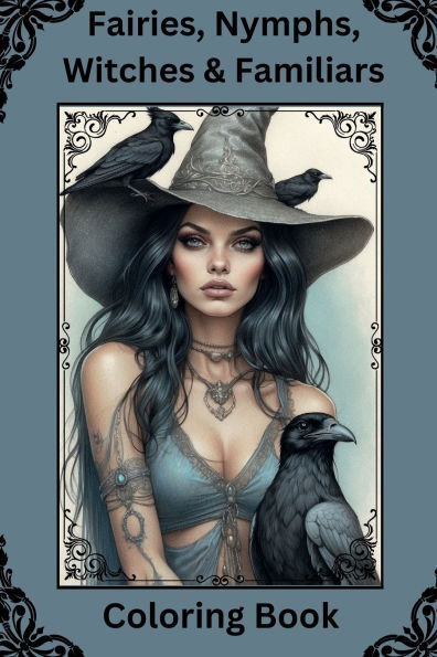 Woodland Fairies, Nymphs, Witches and Familiars Mini Coloring Book