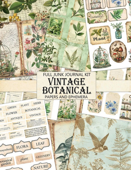 Vintage Botanical Junk Journal Kit