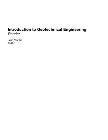 Introduction to Geotechnical Engineering