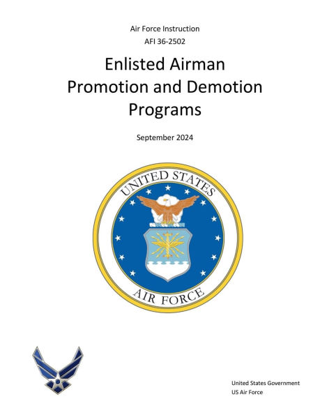 Air Force Instruction AFI 36-2502 Enlisted Airman Promotion and Demotion Programs September 2024