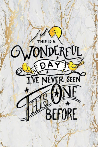 THIS IS A WONDERFUL DAY I'VE NEVER SEEN THIS ONE BEFORE - Gratitude Journal 200 Days Motivational Modern Marble Diary: Cultivate an Attitude of Gratitude - Fat Productivity Notebook with Motivational Quotes - 5 Minute Memory Book