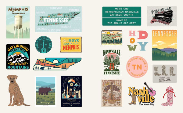 American Road Trip Sticker Book