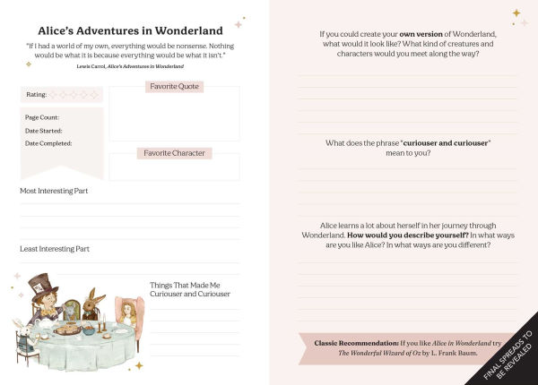 Books that Make Me Curiouser and Curiouser: A Reading Journal for Kids of All Ages