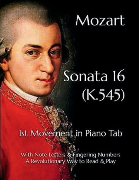 Mozart - Sonata 16 (K.545): 1st Movement in Piano Tab with Note Letters & Fingering Numbers - A Revolutionary Way to Read & Play