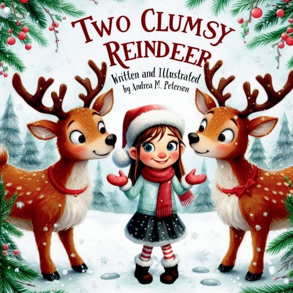 Two Clumsy Reindeer: Written and Illustrated by Andrea M. Peterson:A Heartwarming Christmas Story for Kids about Friendship, Empathy, Festive Fun, and Winter Adventures