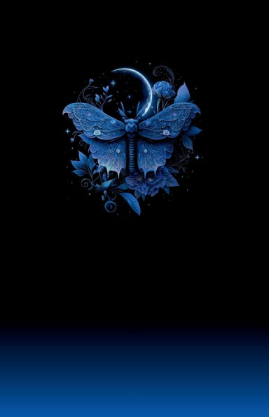 Moth & the Moon, Lined Journal in Royal Blue