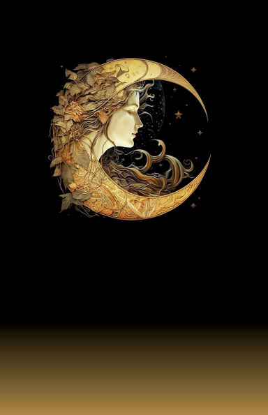 Golden Moon Goddess, Lined Journal
