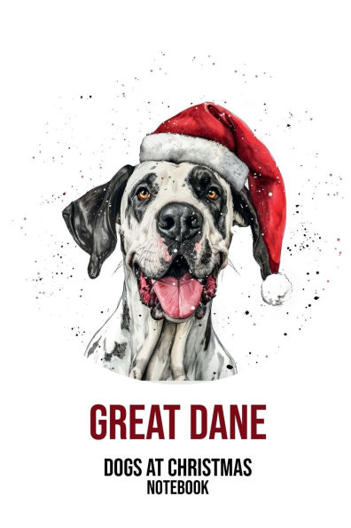 Dogs at Christmas Notebook: Great Dane