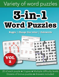 Title: 3-in-1 Word Puzzles Volume 2: Boggle, Change One Letter & Codewords, Author: Christopher Morgan