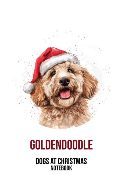 Dogs at Christmas Notebook: Goldendoodle