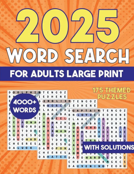 2025 Word Search for Adults Large Print