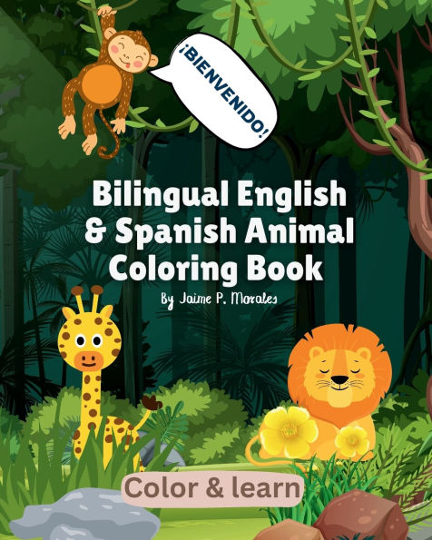 Bilingual English & Spanish Animal Coloring Book