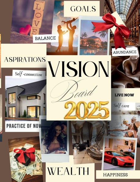 Vision Board 2025: Clip Art Magazine More Positive Elements in All Categories for Visualizing Your LIFE