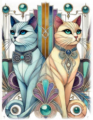 Title: Art Deco Cats Lined Notebook Journal: Ruled, Author: Julie 