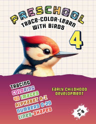 Title: Preschool: Trace-Color-Learn with Birds 4:, Author: Canada Universal School